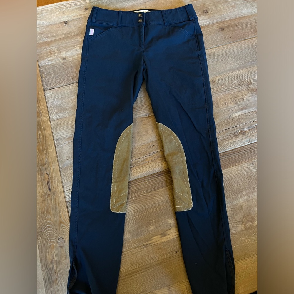The Tailored Sportsman Breeches Navy Knee Patch